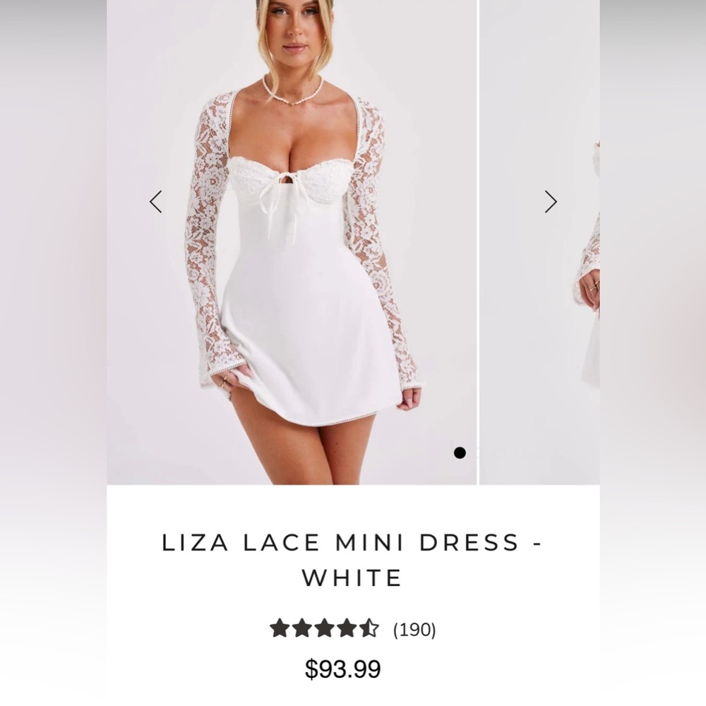 Vivielle Mini Liza Lace Dress in white!